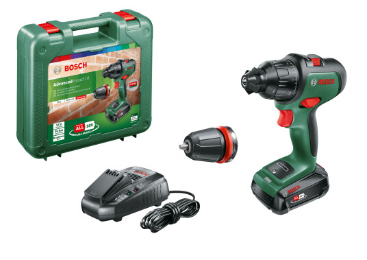 Bosch - Akku Impact Drill Advanced 18 W ( Battery And Charger Included ) Bosch - Akku Impact Drill Advanced 18 W ( Battery And Charger Included )
