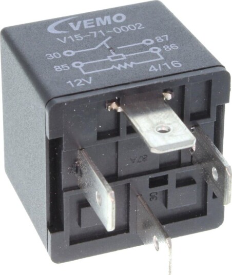 Relè radiatorventilator bærekulehelling bakover VEMO V15 71 0002