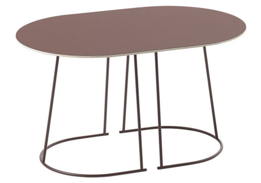 Muuto Airy salongbord ovalt plum, nanolaminat, small