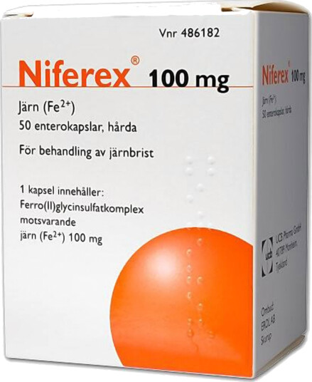 Niferex Enterokaps 100mg 50 stk.