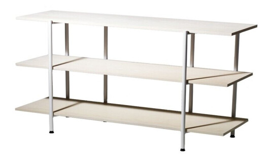 SMD Design Lilly avlastningsbord Ask hvitpigmentert, hvitlakkert stålstativ, 180 cm