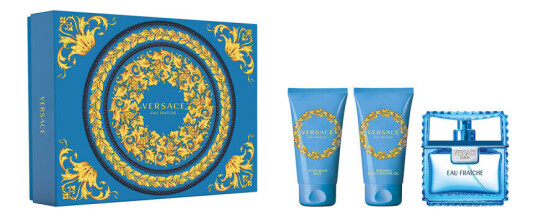 Versace Man Eau Fraiche Gavesett 50ml Parfyme med Dusjgel og Aftershave Versace Man Eau Fraiche Gavesett 50ml Parfyme med Dusjgel og Aftershave