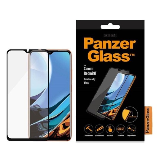 PanzerGlass Xiaomi Redmi Note 9T (5G) PanzerGlass Skjermbeskytter - Case Friendly - Svart Kant