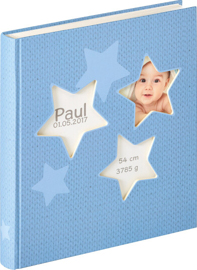 Walther Estrella Babyalbum Blå - 28x30,5 Cm (50 Hvite Sider / 25 Ark) Walther Estrella Babyalbum Blå - 28x30,5 Cm (50 Hvite Sider / 25 Ark)