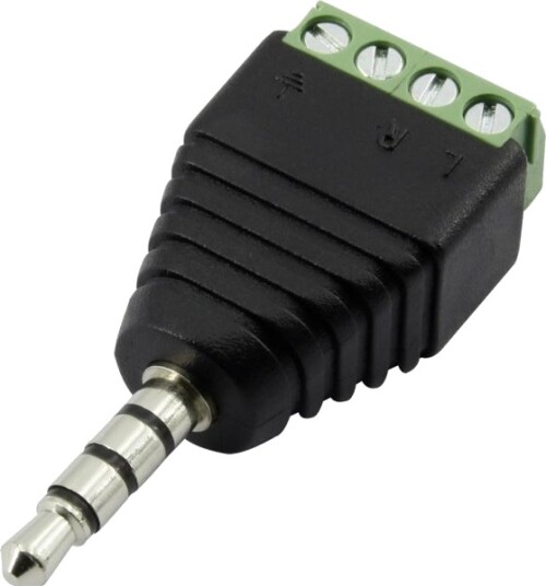 Tru Components 1386615 Jackplugg 3,5 Mm Rett Pol: 4 Stereo Sort 1 Stk.