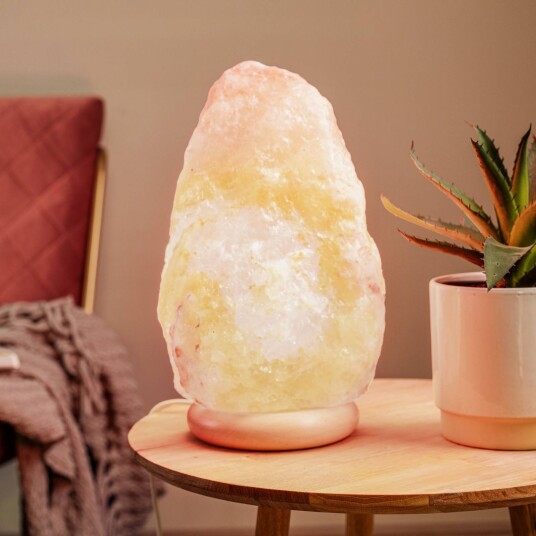 Envostar Harmony saltlampe med naturlig sokkel 26 30 cm Rød Stue / spisestue Stein