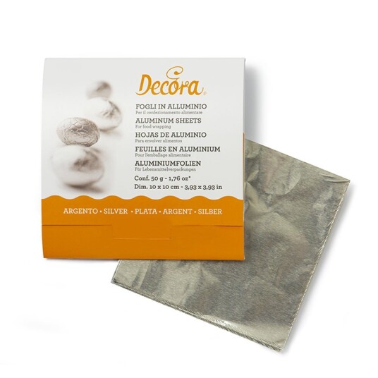 Decora Innpakningsark Sølv 10cm Pk/150 