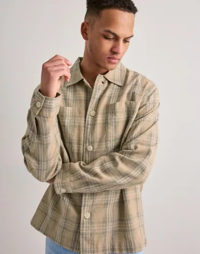 Selected Men Slhregrory Check Overshirt Overshirts Beige Selected Men Slhregrory Check Overshirt Overshirts Beige