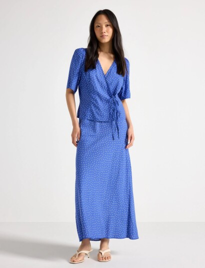 Lindex Maxi Skirt Blue XXL
