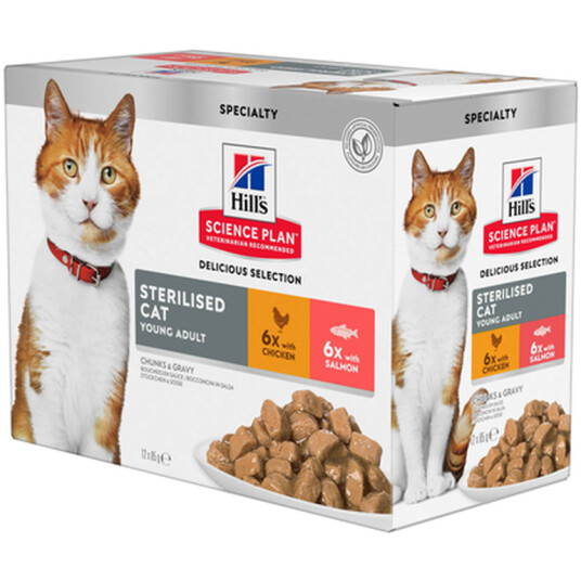 Feline Young Sterilised Ch/Sa Pouch 12 X 85 G