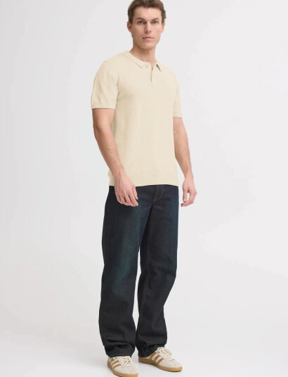 Blend Bhbray Knit Polo Cream L