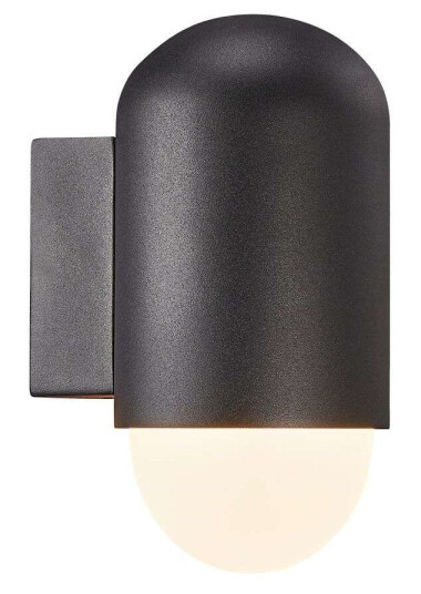 NORDLUX HEKA VEGGLAMPE IP44 E27 SORT NORDLUX HEKA VEGGLAMPE IP44 E27 SORT