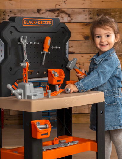 Smoby Black&Decker Bricolo Workbench - Black - ONE SIZE Smoby Black&Decker Bricolo Workbench - Black - ONE SIZE