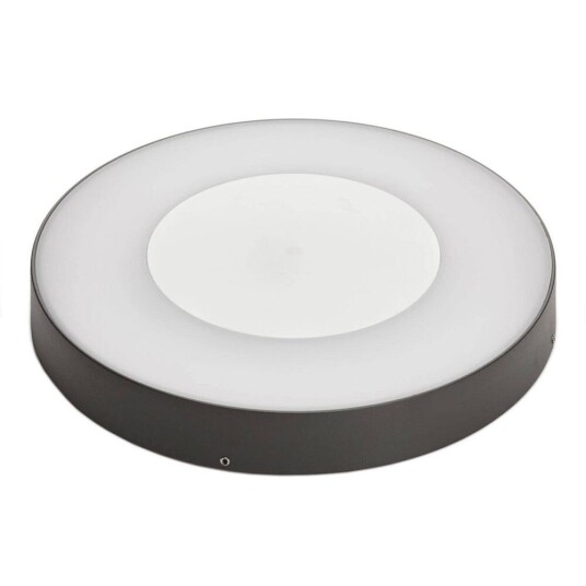 Lucande LED utendørs taklampe Sora, rund, sensor Lucande LED utendørs taklampe Sora, rund, sensor