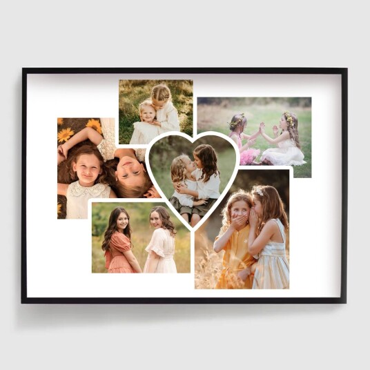 Namly Design Personalisert Plakat Hjerteformet Bildeopplasting 6 Bilder POSTER9QDBZ7