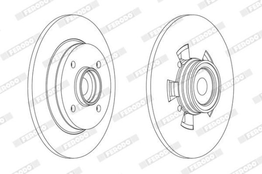 Bremseskive FERODO DDF1695C-1 Bremseskive FERODO DDF1695C-1