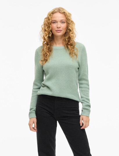 Vila Vidalo O Neck L/S Knit TopNoos Green XXL