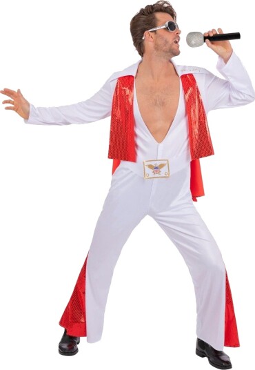 Smiffys Lisensiert Elvis Jumpsuit Herrekostyme X Large