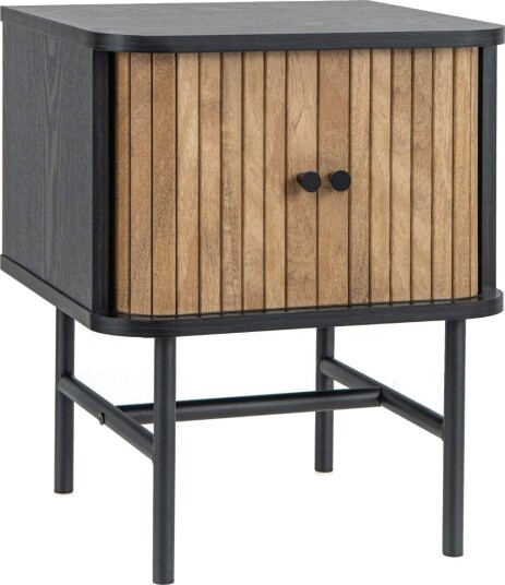 Nattbord med skyvedører – Sort 40 x 39 x 49 cm Nattbord med skyvedører – Sort 40 x 39 x 49 cm