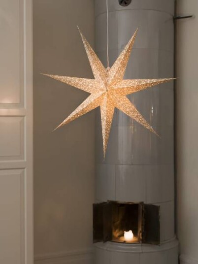 Konstsmide Adventsstjerne i papir 78 cm - Gull