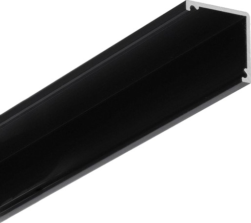 Topmet 2m aluminiumsprofil CABI12 DUO E Svart anodisert hjørne LED skinne Topmet 2m aluminiumsprofil CABI12 DUO E Svart anodisert hjørne LED skinne