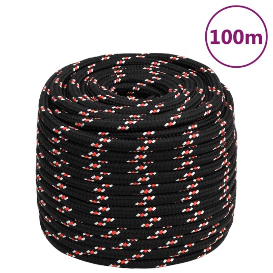  Båttau svart 18 mm 100 m polypropylen