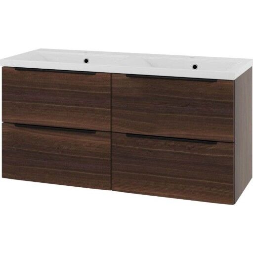 Servantskap Linn Bad Mari 120 cm Dobbel 4x60 Skuffer 120812D4S Servantskap Linn Bad Mari 120 cm Dobbel 4x60 Skuffer 120812D4S
