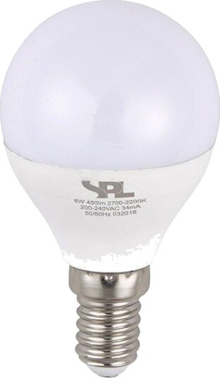 Spl E14 4W DimToWarm LED kronepære   G45 250lm 2000 2700K opalglass dimbar   Dimbar : Dimbar Kulør : Dim to warm