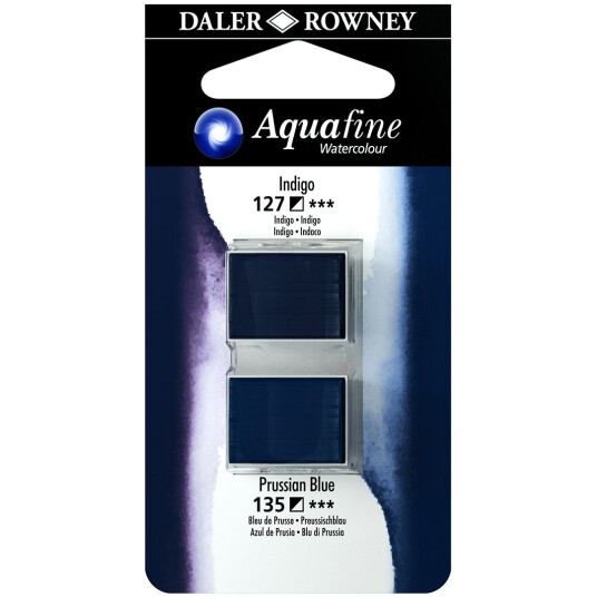 Aquafine Aquarelle Half pan Duo Indigo/Prussian Blue