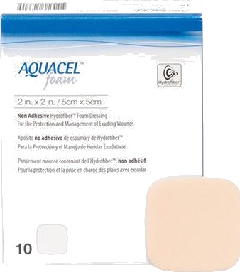 Aquacel Foam Non Adhesive skumbandasje 5 x 5 cm 10 stk