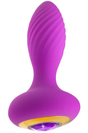 Amethyst Charm Vibrating Plug