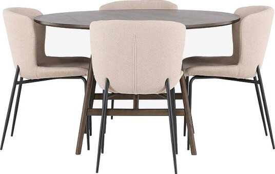 Venture Home Spisegruppe Kaseindon med 4 stk stoler Modesto Brun Venture Home Spisegruppe Kaseindon med 4 stk stoler Modesto Brun