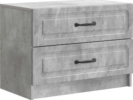  Nattbordskap Betonggrå 62 x 34,5 x 44,5 cm Konstruert tre