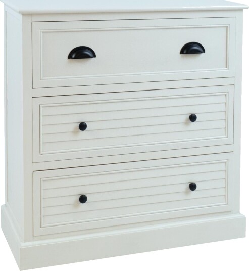 Skap HOME4YOU Meldon hvit 80x35x80 cm Hvit