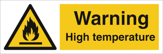 Hazard & Warning sign- Warning - Hot surface