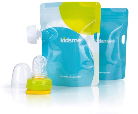 Kidsme Gjenbrukbare Klemmeposer Adaptersett 4x180ml