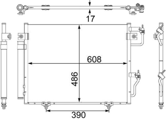 MAHLE AC 475 001S Kondensator, klimaanlegg