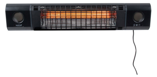 Sunred SOUND 2000W Sun and Sound Ultra terrassevarmer for vegg 2000W Svart