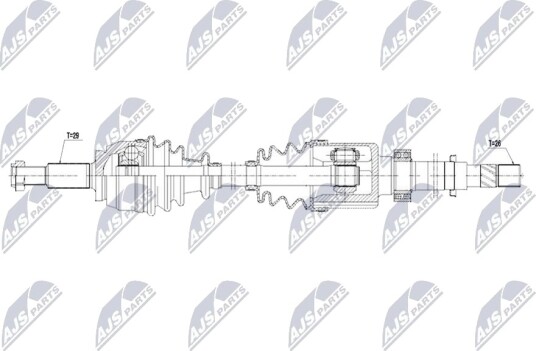 NTY NPW-RE-230 Drivaksel