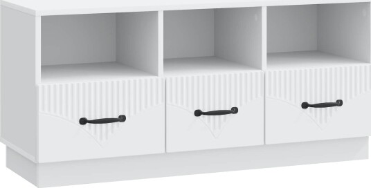 TV skap med skuff Hvit 102 x 34,5 x 47 cm Konstruert tre