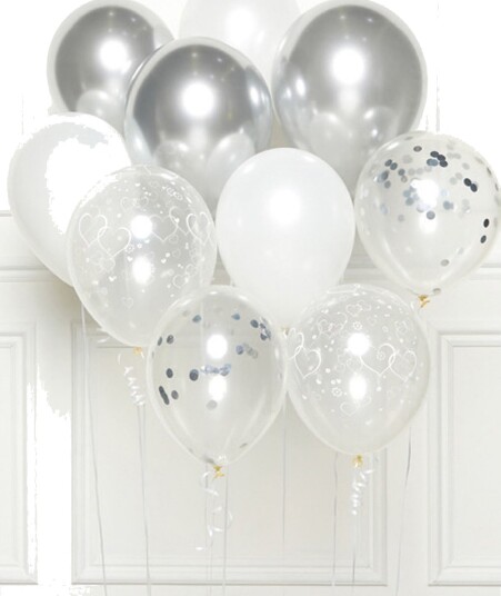 IPK Balloon Arrangement Ballongpakke Sølv 10 stk IPK76024030