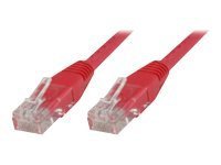MicroConnect - Nettverkskabel - RJ-45 (hann) til RJ-45 (hann) - 1.5 m - UTP - CAT 5e - med støvel, flertrådet - rød
