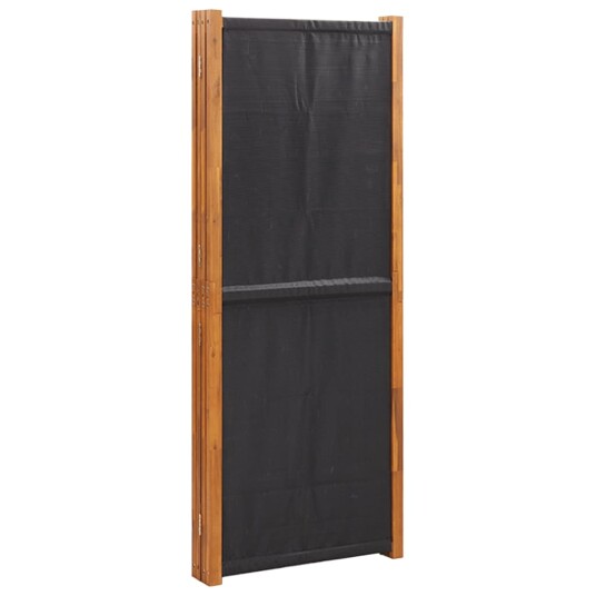 vidaXL Romdeler 4 paneler svart 280x180 cm