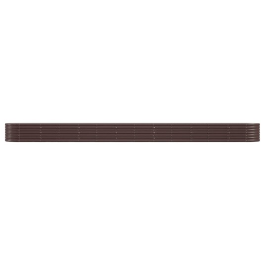 vidaXL Plantekasse pulverlakkert stål 512x80x36 cm brun vidaXL Plantekasse pulverlakkert stål 512x80x36 cm brun