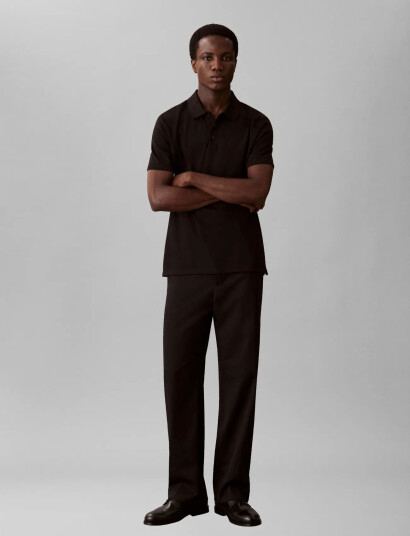 Calvin Klein Ss Tech Interlock Polo Black M