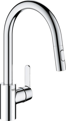 GROHE GET KJØKKENARMATUR M/UTTREKKBAR TUT KROM