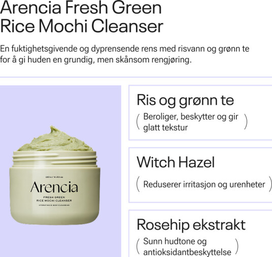 Arencia Fresh Green Rice Mochi Cleanser 120g Arencia Fresh Green Rice Mochi Cleanser 120g