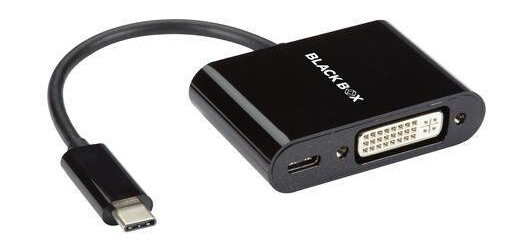 BLACK BOX USBC TO DVI + USBC 60W PD CHARGE ADAPTER