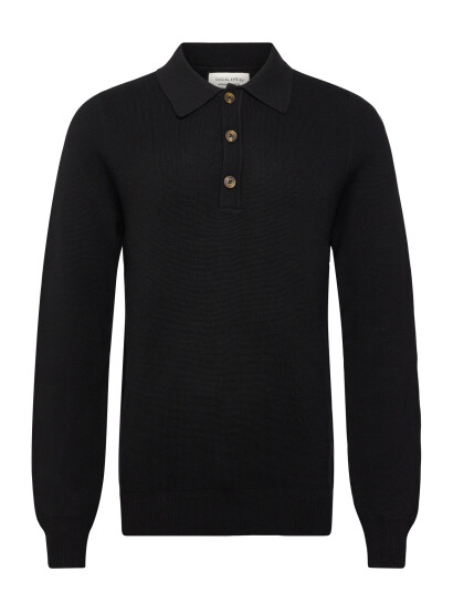 Casual Friday Cfabel 0231 Milano Polo Knit Black XL
