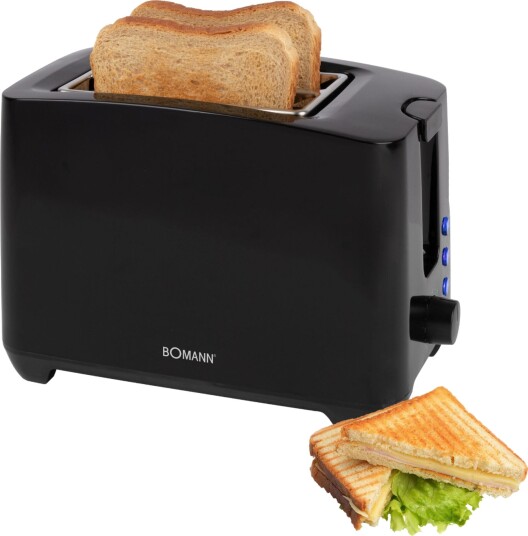 Bomann TA 6065 CB Brødrister 750W (2 skiver) Sort Bomann TA 6065 CB Brødrister 750W (2 skiver) Sort